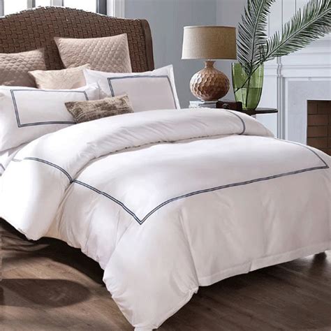 Classic Embroidery Bed Linen Cotton White Hotel Bedding Set China
