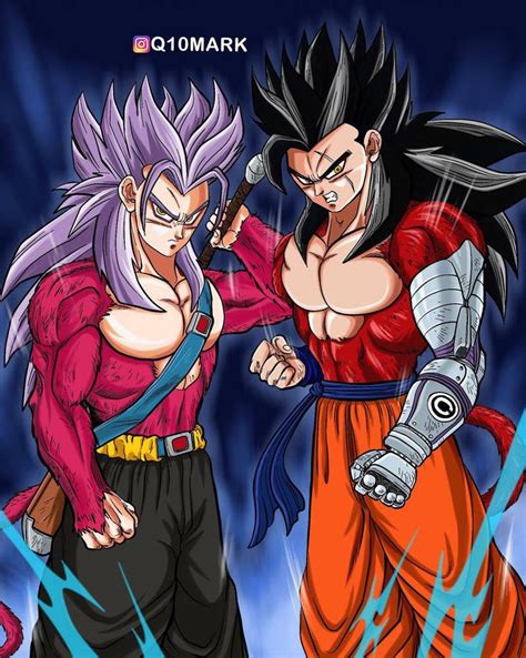 Future Trunks Ssj4 And Future Gohan Ssj4 By Sainikaran9999 Dragon Ball Super Manga Anime