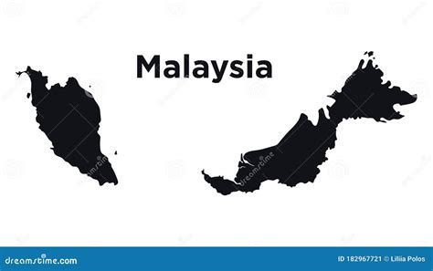 High Detailed Vector Map Malaysia Stock Illustration Illustration