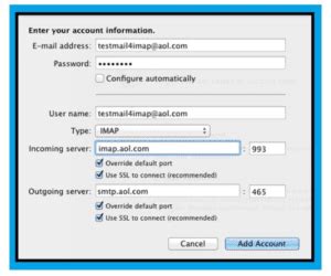 Aol Email Settings For Verizon Server Settings Guide For A Beginner