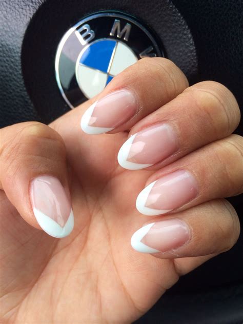 French Almond Nail Design