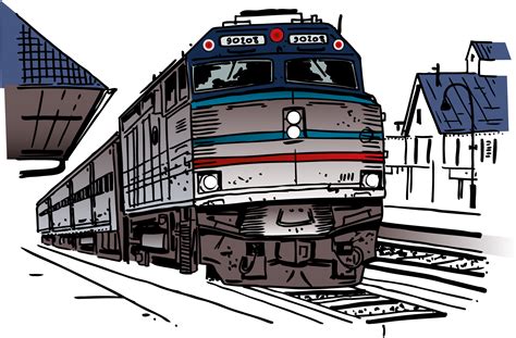 Download Train Rail Transport Railroad Gambar Kereta Api Animasi Png