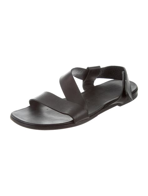Jil Sander Leather Strap Sandals Black Sandals Shoes Jil40518