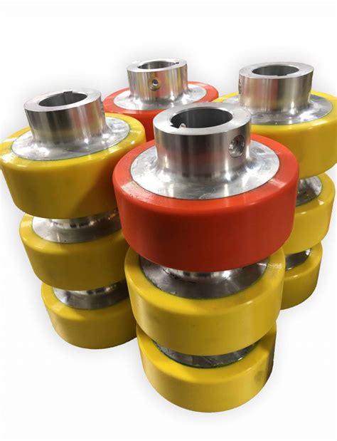 Polyurethane Hubbed Drive Rollers Tight Tolerance Plan Tech