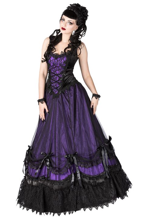 Caera Blackpurple Gothic Prom Dress By Sinister Ladies Gothic Prom