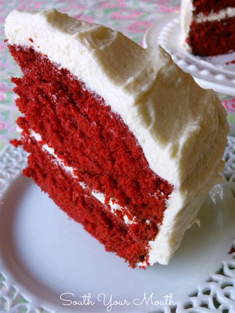 Beet juice in original red velvet cake recipe by: South Your Mouth: Mama's Red Velvet Cake
