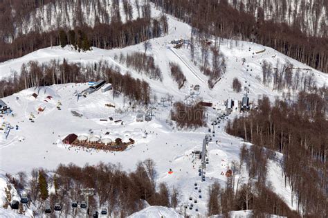 Mountain Lifts To The Ski Resort Rosa Khutor Sochi Russia Editorial