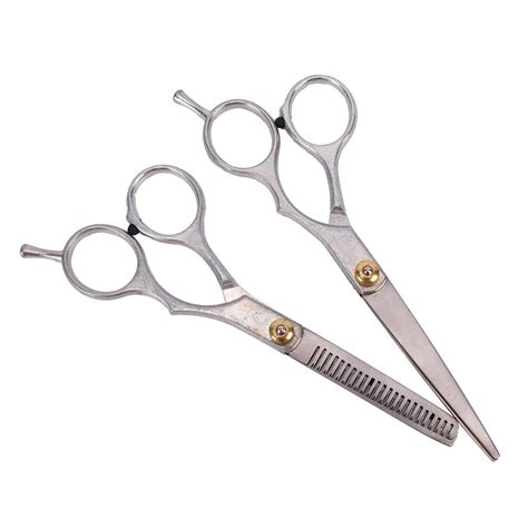 2Pcs Set 6 Inches Cutting Thinning Hair Shear Barber Haircut Scissor