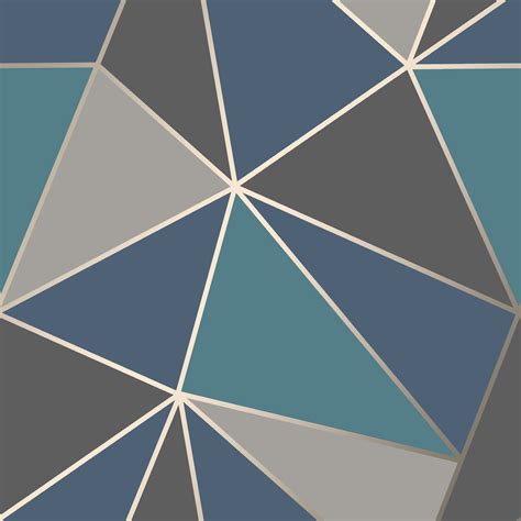 Geometric Metallic Wallpaper Decor Apex And Metro Rose