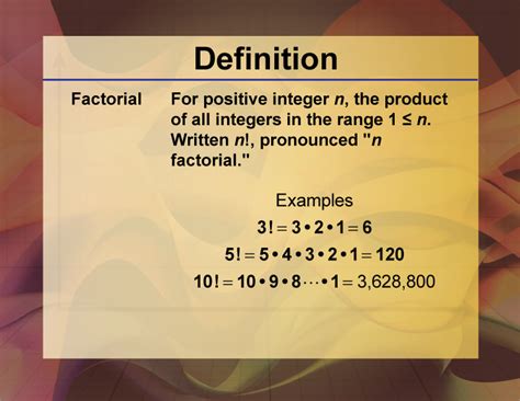 Definition Polynomial Concepts Factorial Media4math