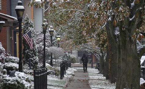 The Casual Observer Snowvember Wintry Sidewalk Scene In Buffalo New