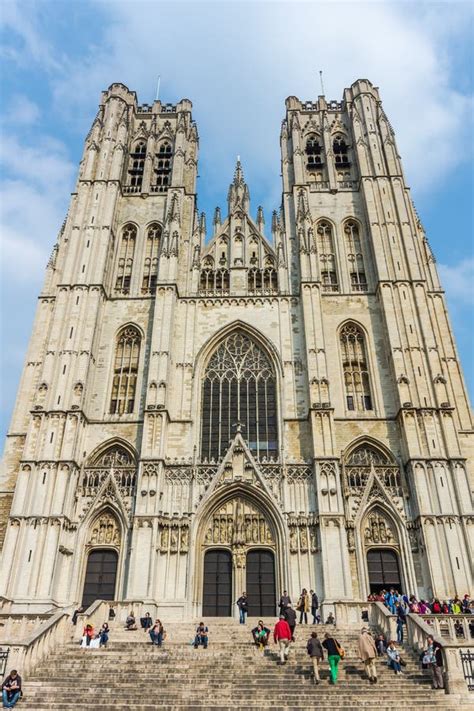The St Michael And Gudula Cathedral Editorial Stock Image Image Of