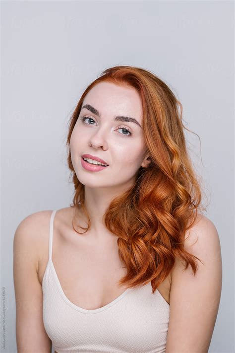 Beauty Portrait Of Young Redhead Woman Without Makeup By Stocksy