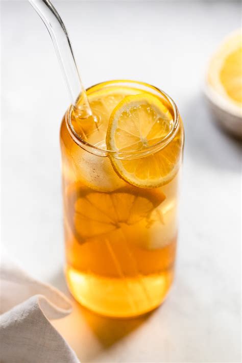 Cold Brew Iced Tea With Tea Bags Fork In The Kitchen