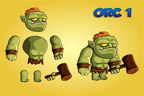 2d Fantasy Orcs Free Character Sprite