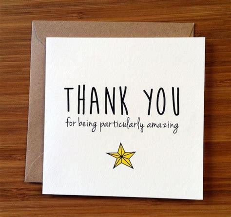 Thank You Card Appreciation Card Youre Amazing A Star