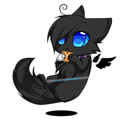 Chibi Scourge With Wings Eating A Cookie Warrior Cats