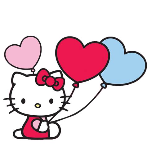 Hello Kitty Y Globos Png Transparente Stickpng