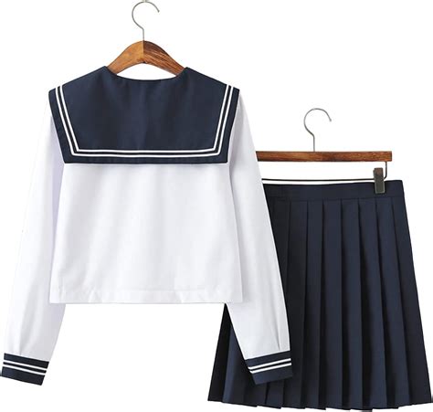 Drge Uniforme Jk Costume De Marin Japonais Classique Uniforme Scolaire Fille Costume Marin Bleu