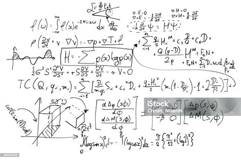 Complex Math Formulas On Whiteboard Mathematics And Science With