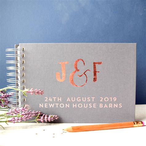 Personalised Couples Initial Wedding Guest Book By The Alphabet T