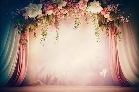Premium Photo Elegant Floral Wedding Backdrop Wallpaper