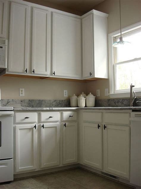Old Oak Cabinets Painted White And Distressed Kitchen Renovation Oak
