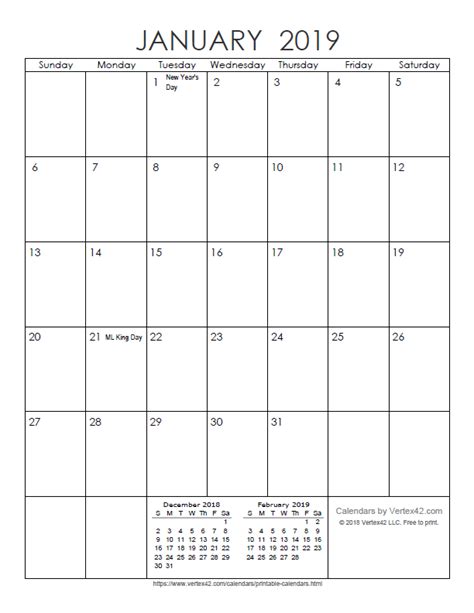 Calendar Monthly Printable