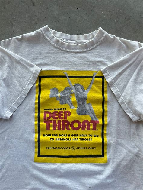 vintage vintage 90 s ‘deep throat xxx adults only film poster tee grailed