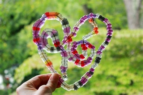 How To Melt Beads To Make Suncatcher Hearts Melted Pony Beads