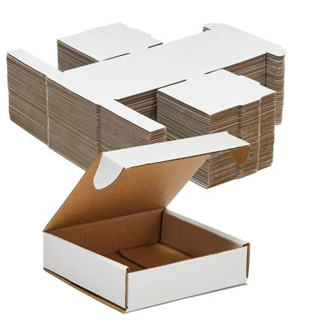 50 Pack White Corrugated Shipping Boxes Cardboard Mailer Box For