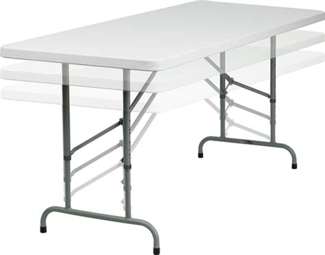 Adjustable Height Folding Tables