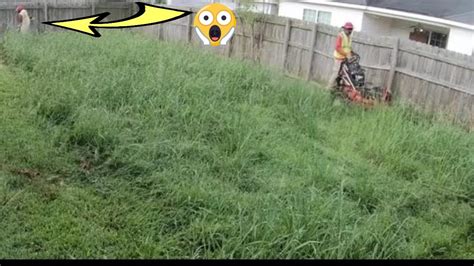 Mowing Tall Grass Overgrown Tall Grass Mowing Youtube