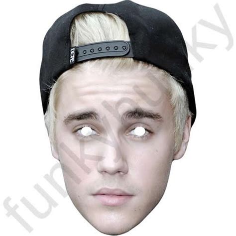 Justin Bieber 2016 Singer Mask Personalised And Celebrity Masks Next Day Delivery