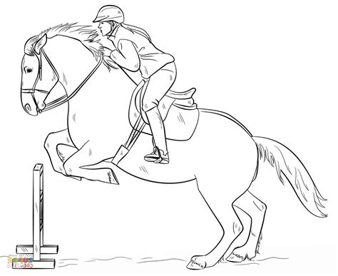 Horse Coloring Pages Realistic Jumping Coloring Pages