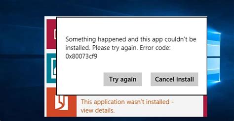 Fix Windows Store App Installation Error 0x80073cf9