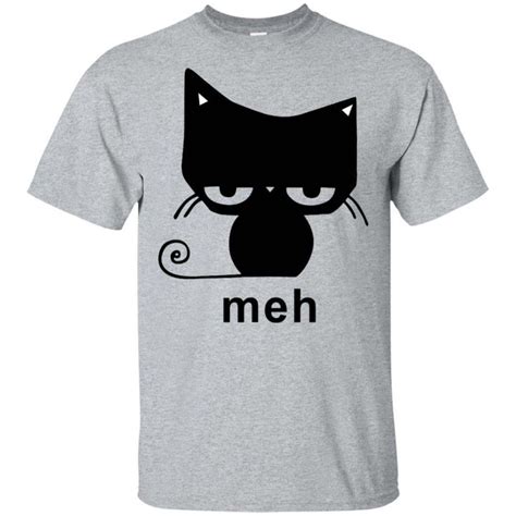 Funny Cat Meh Meme T For Cat Lovers Heather Grey Men And Women T