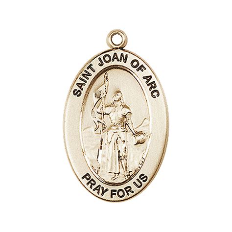 14kt Gold St Joan Of Arc Medal 1 X 58 Ewtn Religious Catalogue