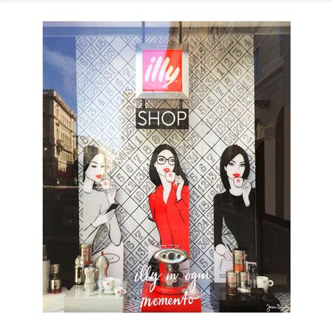 Coffeedesk.com ›our brands ›illy coffee. Diary themed windows for illy coffee stores in Rome,London ...
