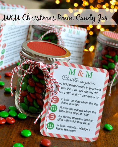 The first poem is brought to you from leilani and emily at justatouchofcrazy.com. M&M Christmas Poem Candy Jar Tutorial | Christmas poems ...