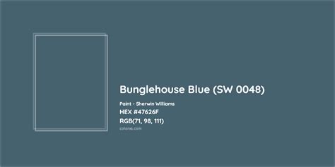 Sherwin Williams Bunglehouse Blue SW 0048 Paint Color Codes Similar
