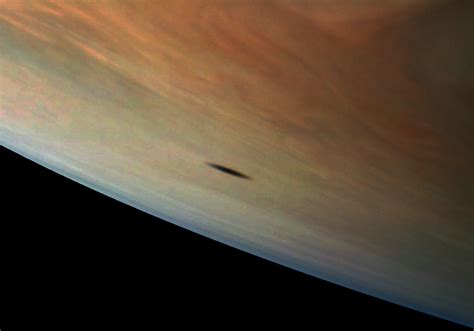 Jovian Moon Shadow Jupiters Moon Amalthea Casts Just Space