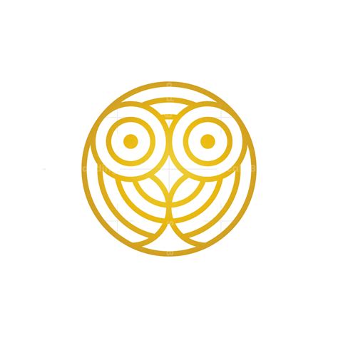 Hypnotic Golden Owl Logo
