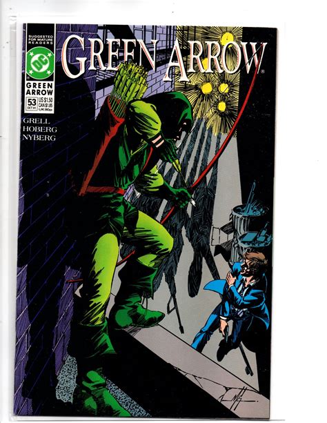 Dc Comics Green Arrow 53 1991 Mike Grell Cover And Story Rick Hoberg