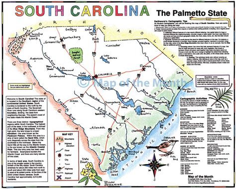 South Carolina Map Maps For The Classroom