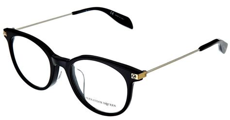 Alexander Mcqueen Unisex Am0093oa 30001354001 53mm Eyeglasses In Black