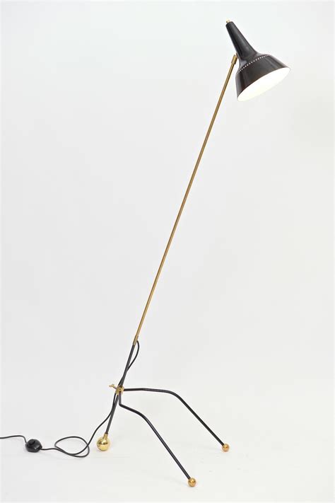 Italian Floor Lamp Adjustable Height With Articulated Shade For Sale