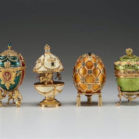 Set Of Four Joan Rivers Imperial Treasures Iii Fabergé Eggs Ebth