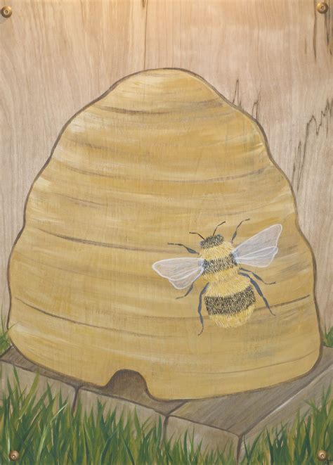 Bee Hive Painting Painted Bee Hives Bee Art Bee Hive