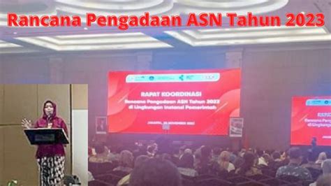 Prof Nunuk Suryani Rakor Rencana Pengadaan Asn Tahun 2023 Youtube